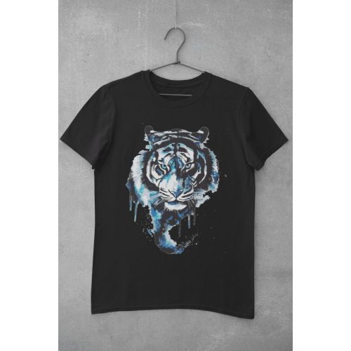 Tigris festmény fekete póló