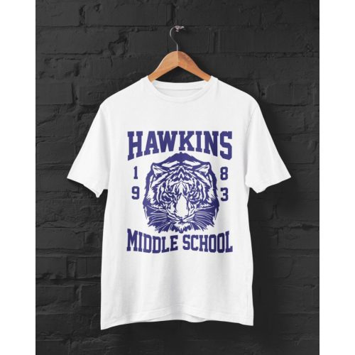 Hawkins Middle School fehér póló