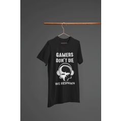 Gamers respawn fekete póló