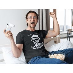 I can't adult now I'm gaming fekete póló 1