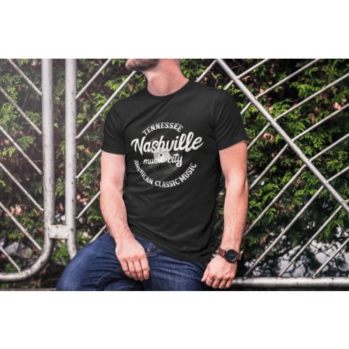 Tennessee Nashville fekete póló