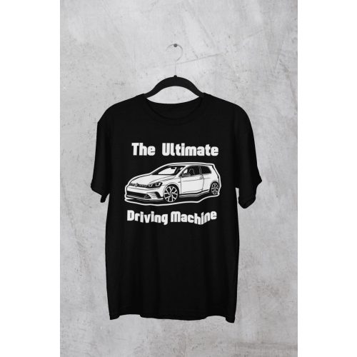 The ultimate driving machine VW fekete póló