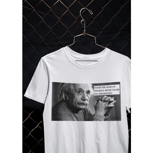 Einstein fehér póló