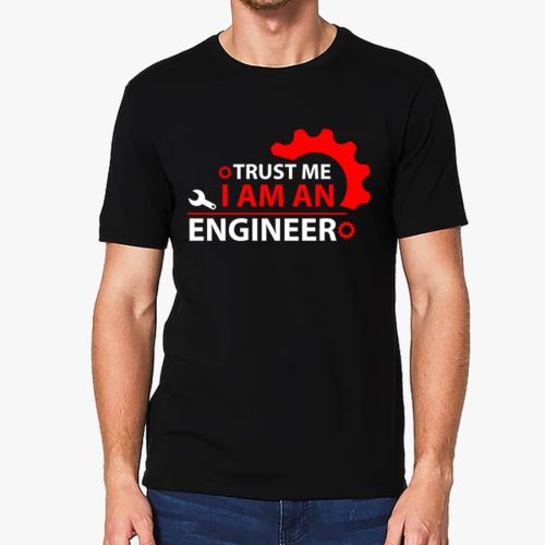 Iam an engineer piros minta fekete póló