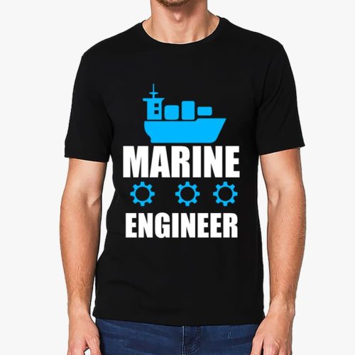 Marine engineer fekete póló