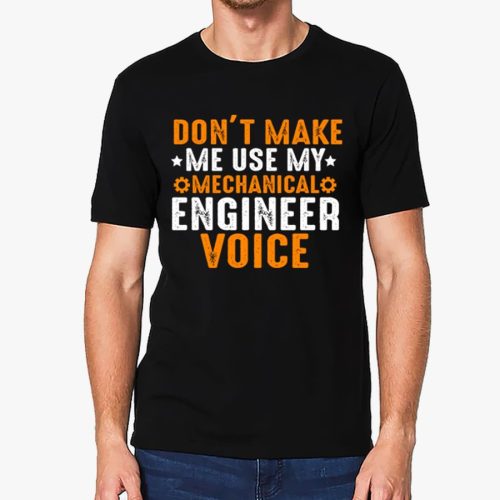 Mechanical engineer fekete póló