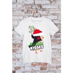Mistletoe kisses fehér póló
