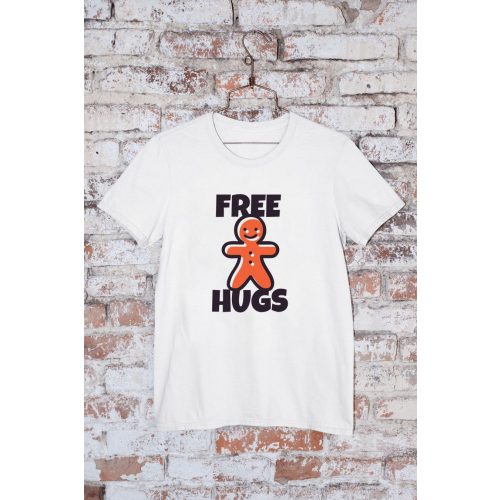Free Hugs-ingyen ölelés fehér póló