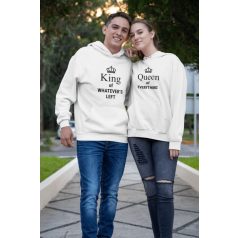 King and Queen páros pulóver - fehér színben 4