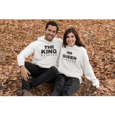 King and Queen páros pulóver - fehér színben 6