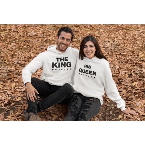 King & Queen páros fehér pulóverek 6