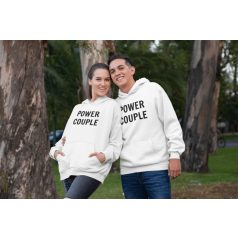 Power couple páros pulóver - fehér színben