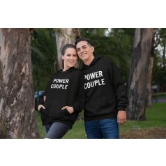 Power couple páros pulóver - fekete színben