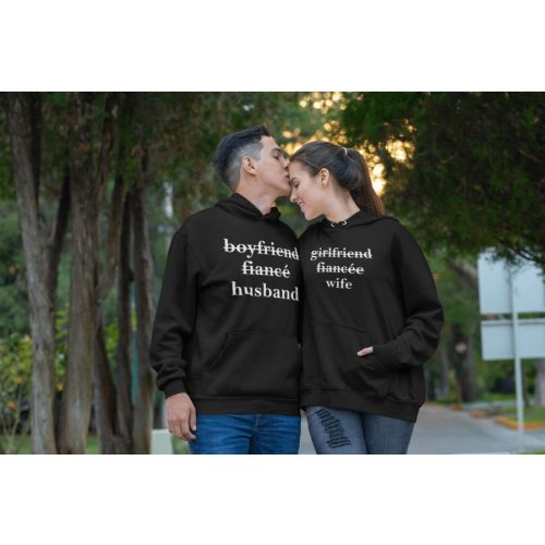 Wife & Husband páros fekete pulóverek