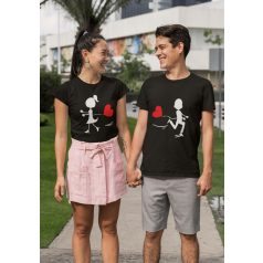 Love story páros póló - fekete színben