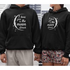   I love you to the Moon & back páros pulóver - fekete színben