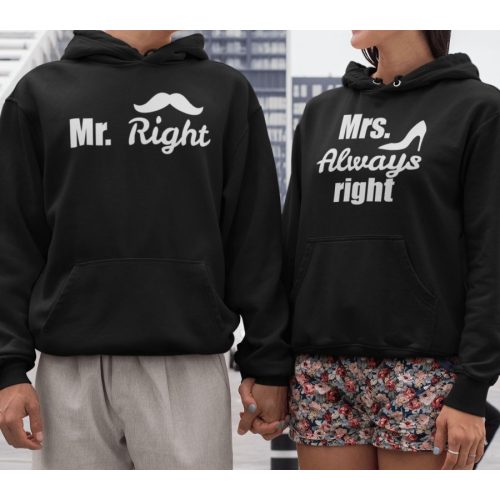 Mr. & Mrs. Right páros fekete pulóverek