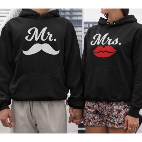 Mr. & Mrs. páros fekete pulóverek