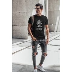 Keep Calm and Drive Audi fekete póló