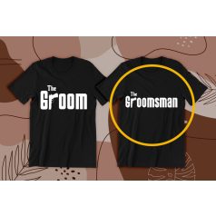 Groom, Groomsman 01 fekete póló 02