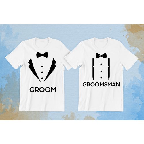 Groom, Groomsman 04 fehér póló