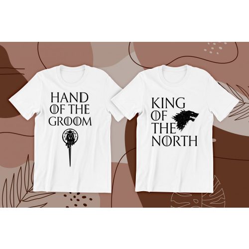 King of the north, hand of the groom fehér póló