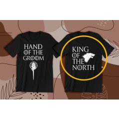 King of the north, hand of the groom fekete póló