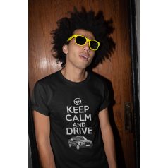 Keep Calm and Drive mercedes fekete póló