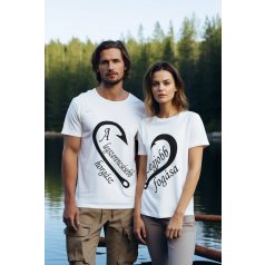 Új Páros horgász póló - fehér színben