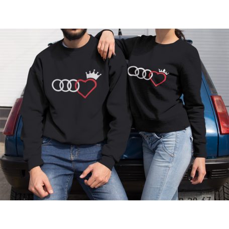 Új Audi páros pulóver - fekete színben