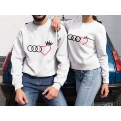 Új Audi páros pulóver - fehér színben