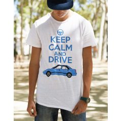 Keep Calm and drive Suzuki fehér póló