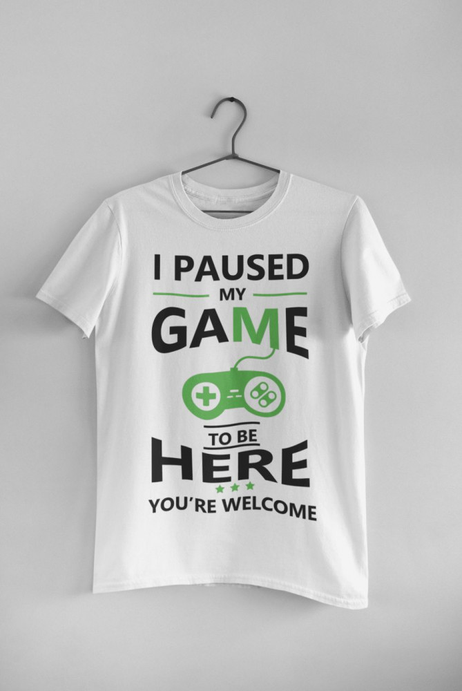 I paused my game to be here fehér póló 3
