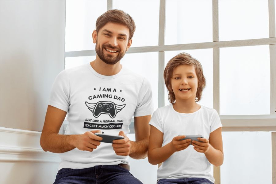 I am a gaming dad fehér póló