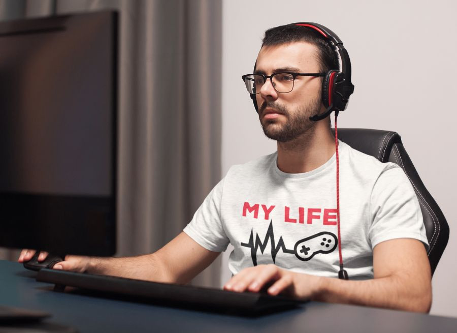 My life is the game fehér póló