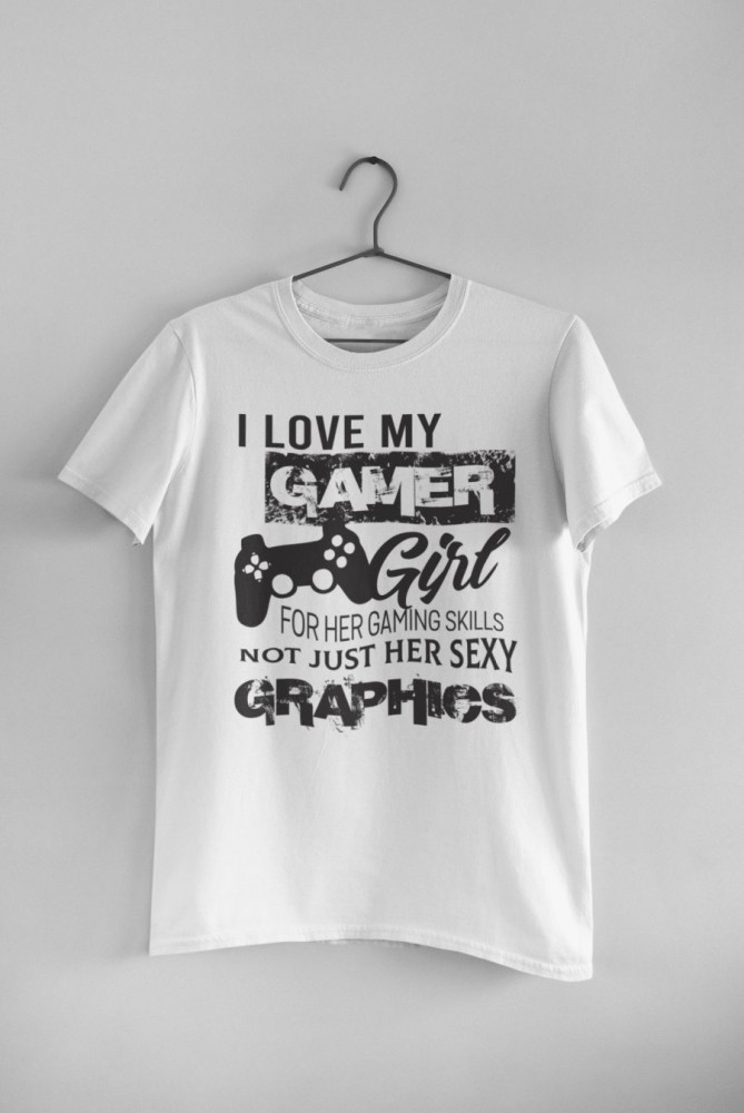 I love my gamer girl fehér póló