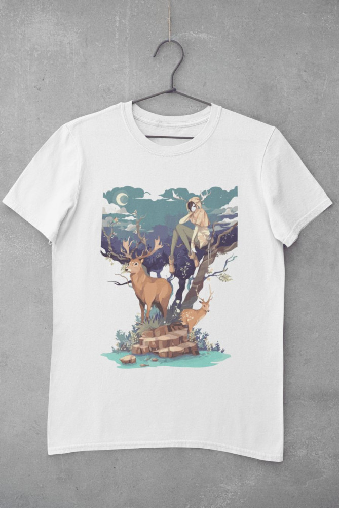 Deer soul fehér póló