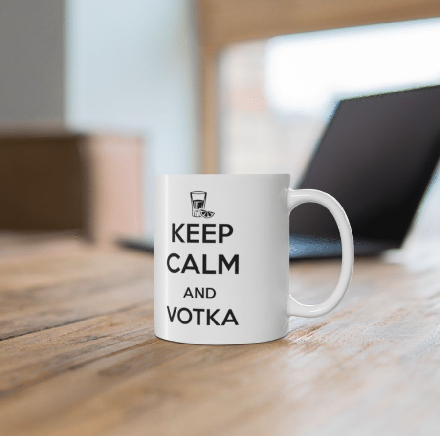 Keep calm and votka fehér bögre