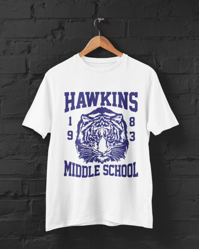 Hawkins Middle School fehér póló