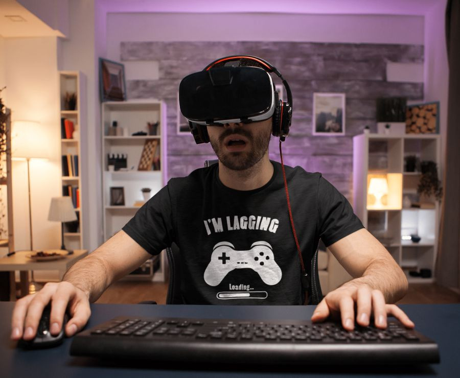I'm lagging fekete póló