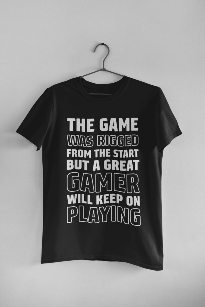 The game was rigged fekete póló