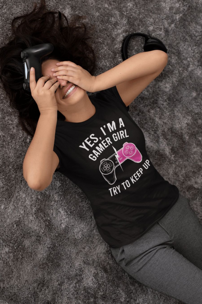 I'm a gamer girl fekete póló