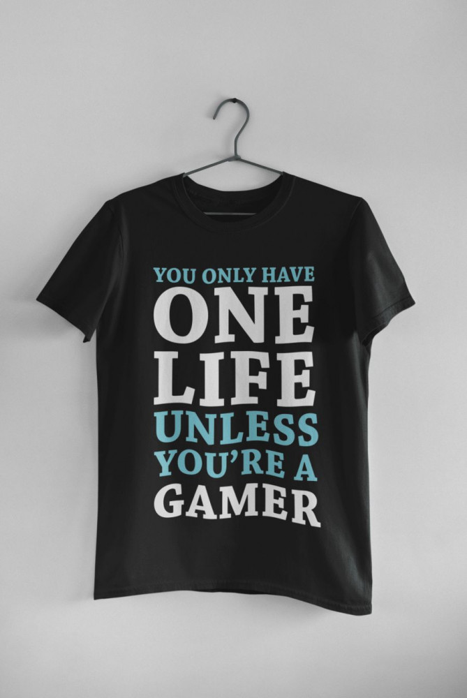 Unless you're a gamer fekete póló