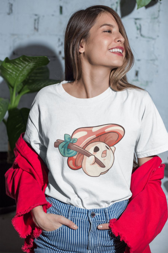 Adventurer mushroom fehér póló