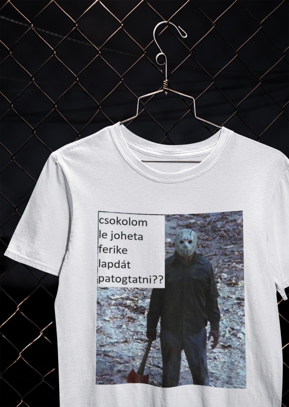Csokolom fehér póló