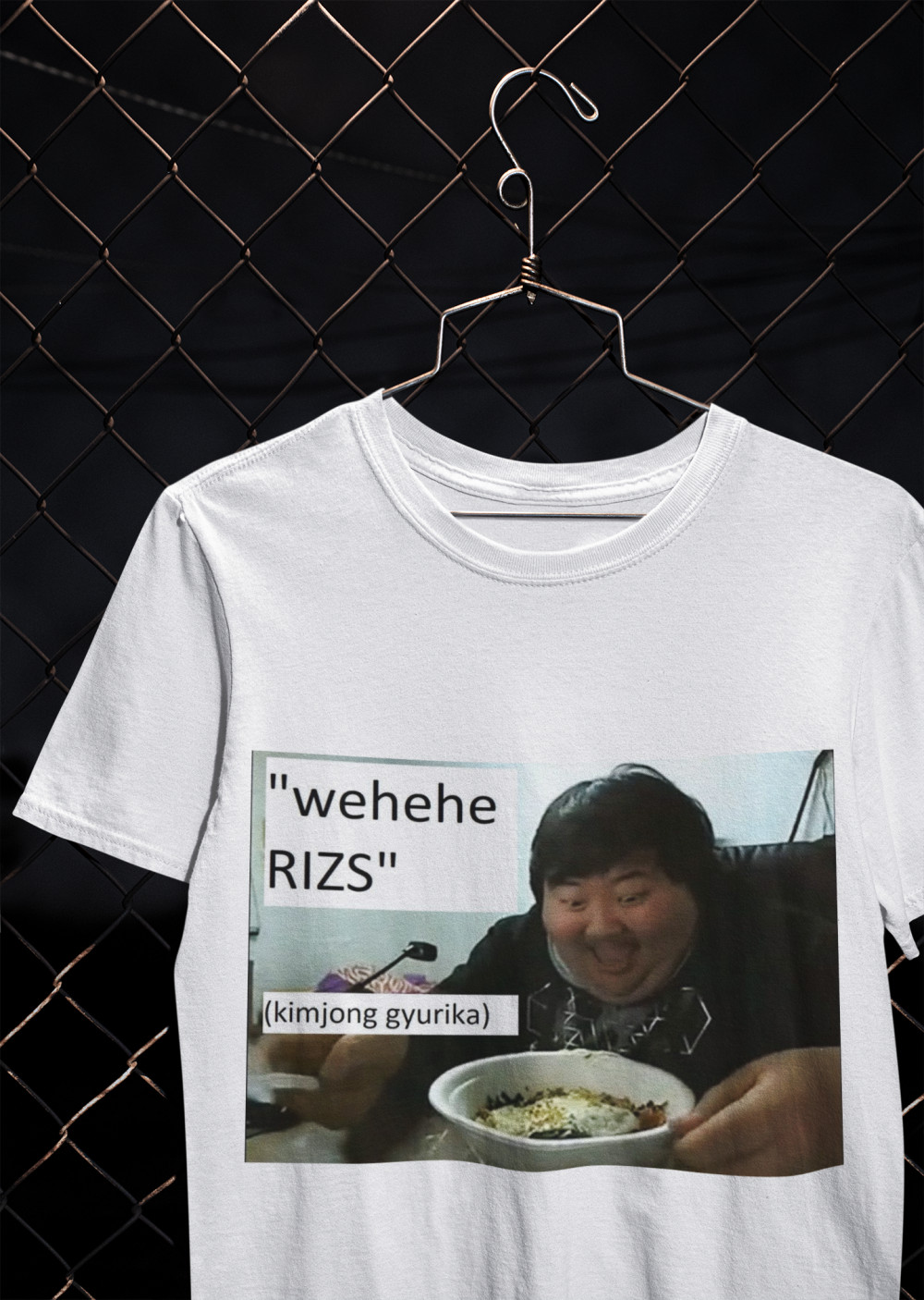 Wehehe rizs fehér póló