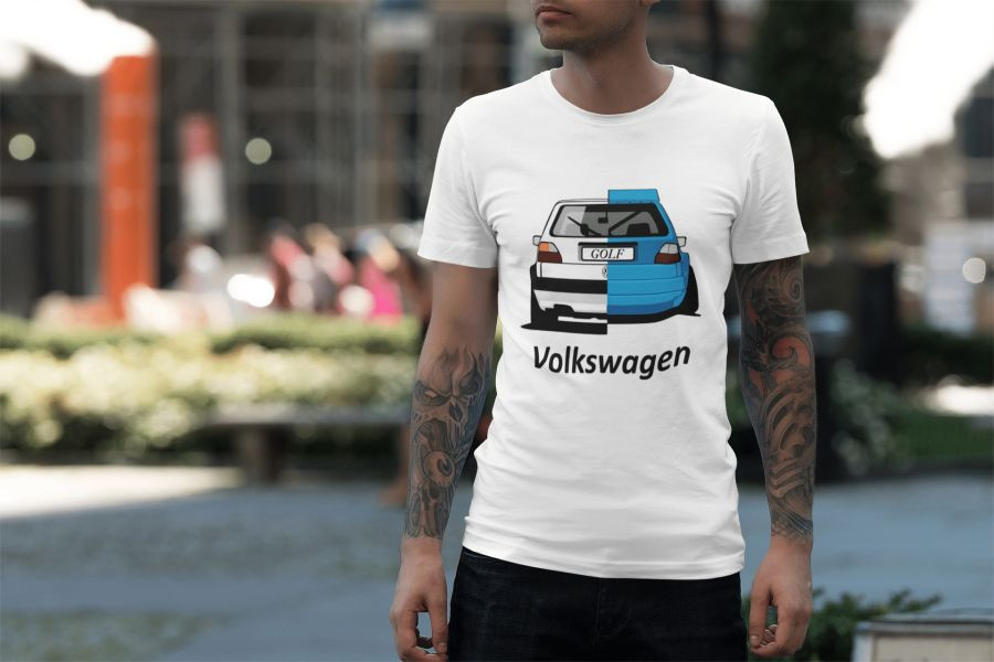 Volkswagen Golf fehér póló