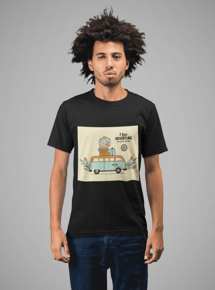 I love adventure VW fekete póló