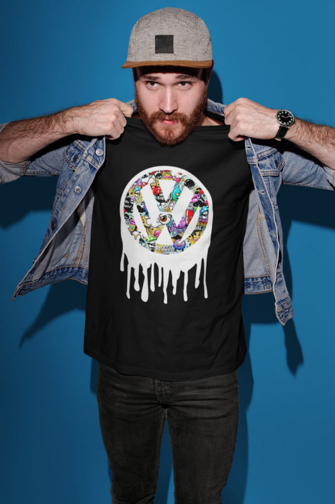 VW logo fekete póló