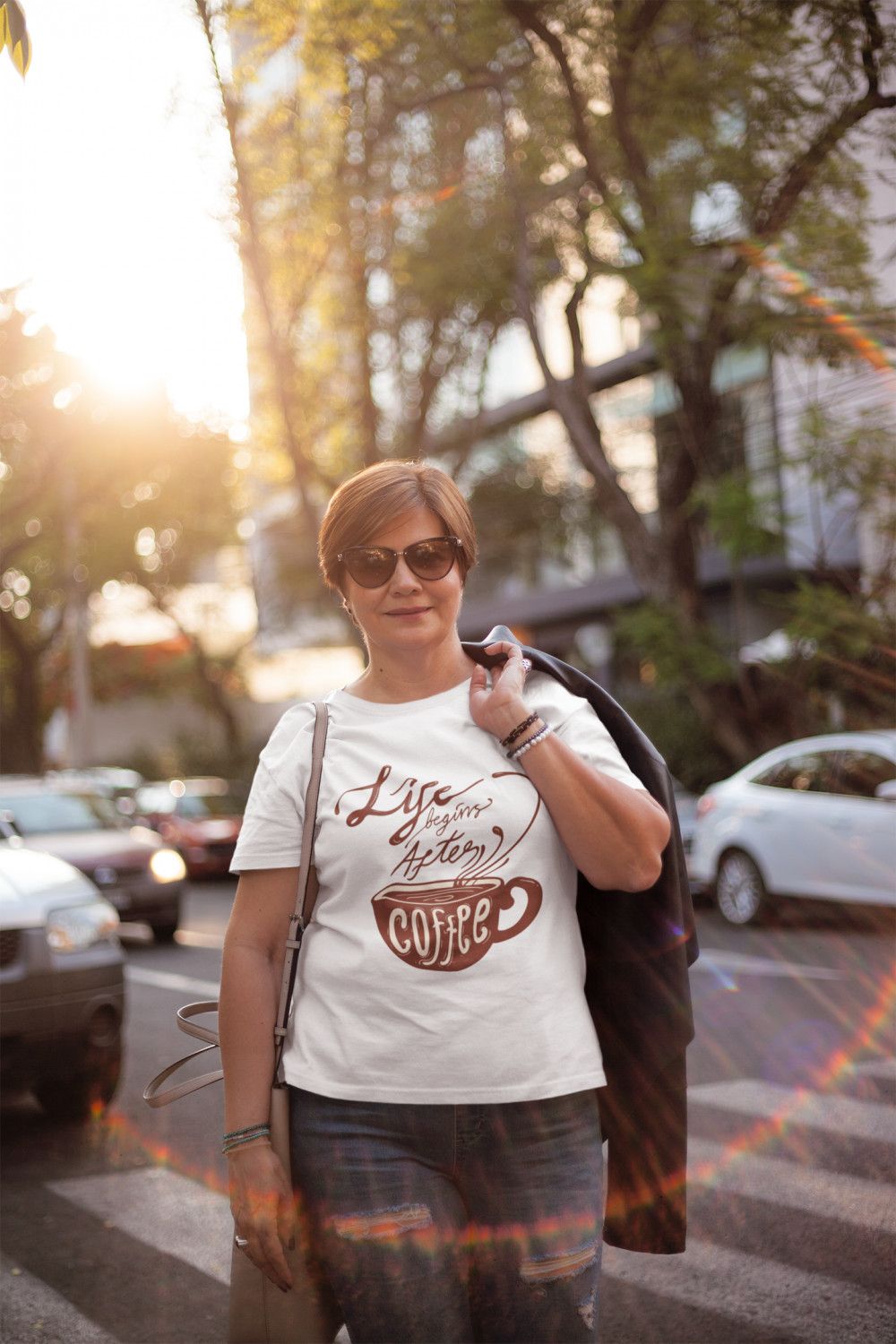 Coffee fehér póló